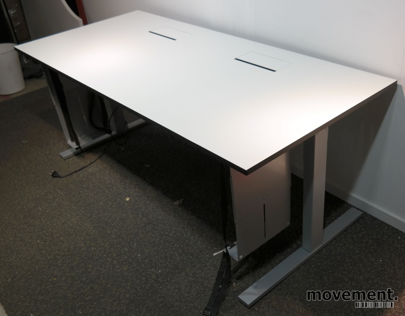 Solgt!Skrivebord i hvitt / grått med - 2 / 5