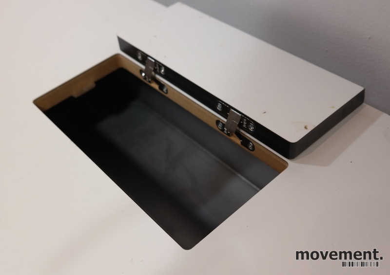 Solgt!Skrivebord i hvitt / grått med - 4 / 5