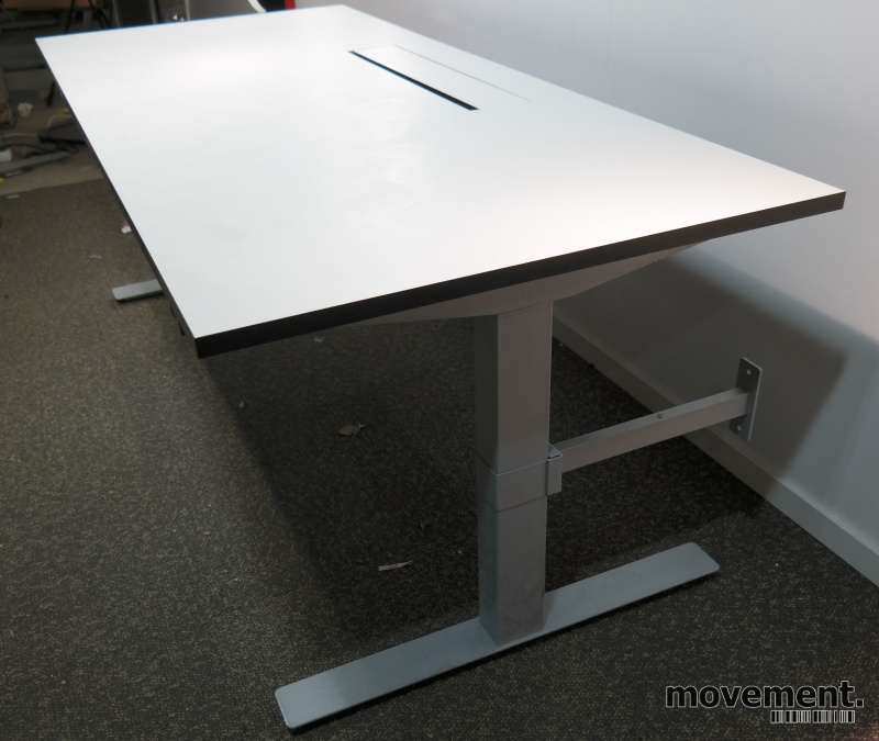 Solgt!Skrivebord i hvitt / grått med - 2 / 5