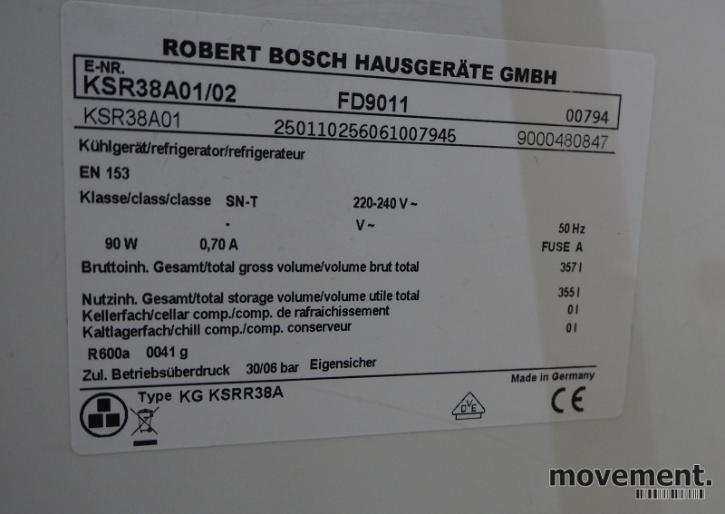 Solgt!Bosch KSR38A01 frittstående - 4 / 4