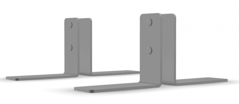 Skillevegg i grått stoff fra