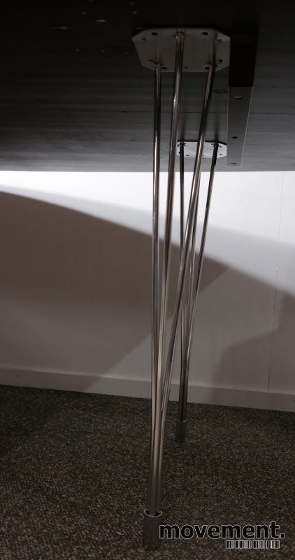 Solgt!Møtebord i mørk trefarge / krom, - 3 / 6