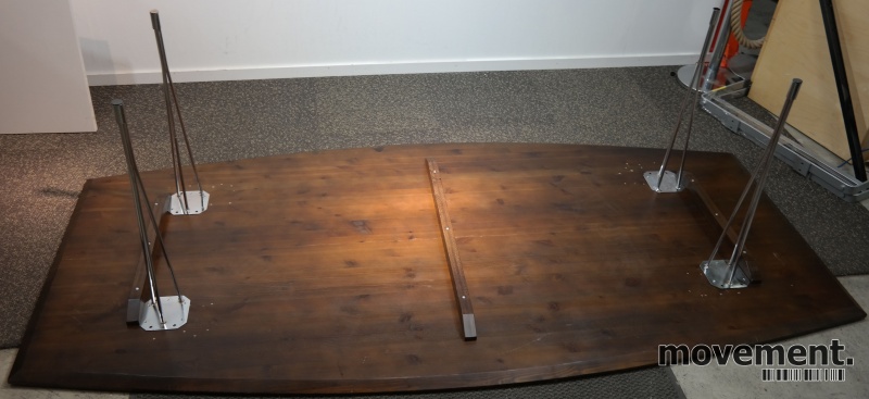 Solgt!Møtebord i mørk trefarge / krom, - 6 / 6