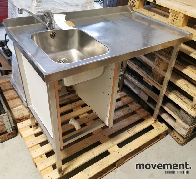Solgt!Arbeidsbenk i rustfritt stål 110cm - 2 / 4