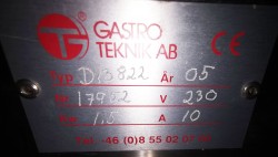 Varmeplate for buffet, Gastro Teknik AB, 80x60cm, 1500Watt, pent brukt