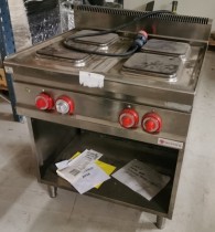 Bertos Komfyr E7PQ4M for storkjøkken, 4 kokeplater, 400Volt, 80cm, pent brukt