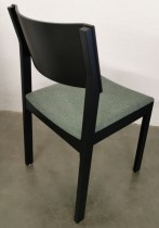 Konferansestol med lyddemping, Skandiform, modell Decibel, sort ramme, grønt sete, pent brukt