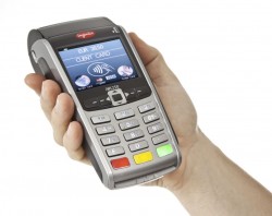 Bankterminal Ingenico IWL250 fra konkursbo, for mobil/sim-kort, med printer, pent brukt