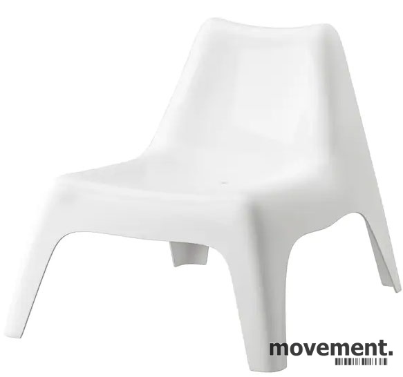 Solgt!Loungestol for barn i hvit plast - 1 / 4