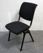 Håg Conventio 9510, stablebar, lettvekts konferansestol, NYTRUKKET i sort stoff / sort ben, pent brukt