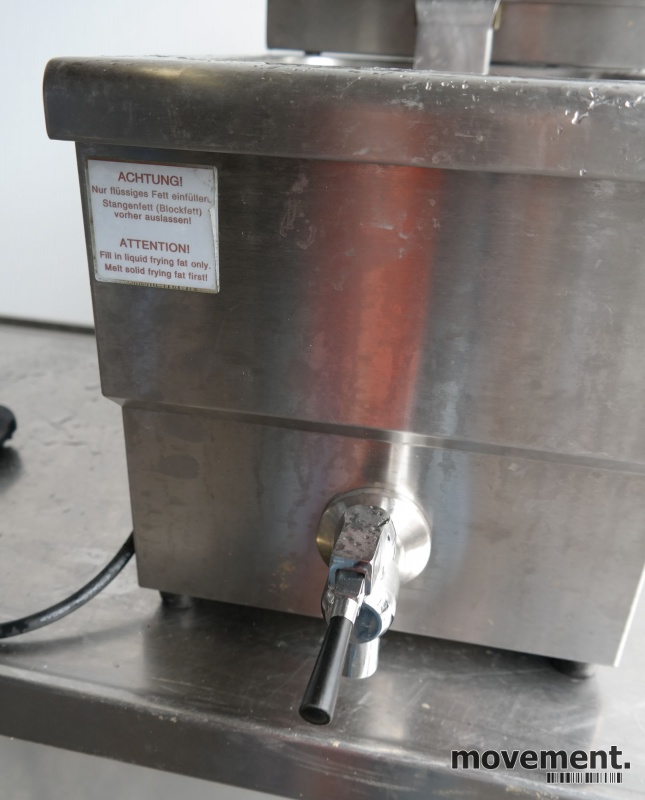 Solgt!Bartscher 29cm bredde frityr, - 2 / 4