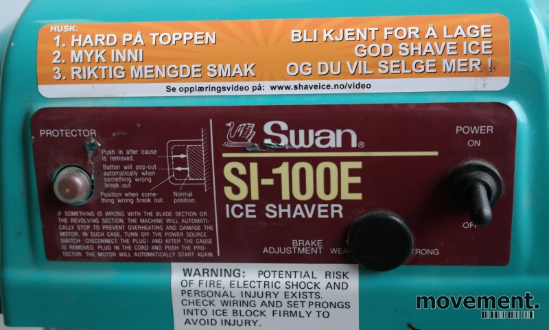 Solgt!Swan SI-100E Ice Shaver, Shave Ice - 6 / 6