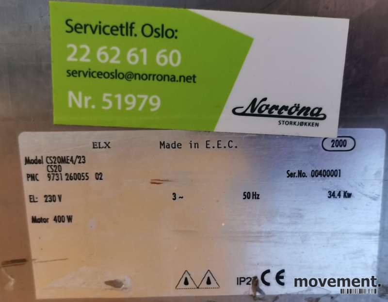 Solgt!Stor Electrolux Kombidamper CS20 - 6 / 6