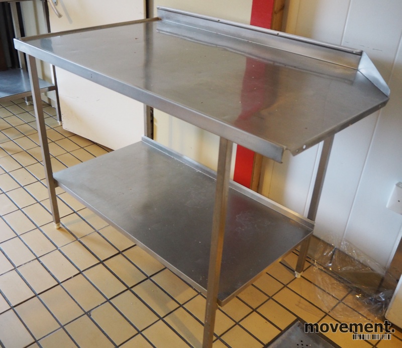 Solgt!Arbeidsbenk i rustfritt stål, 120cm - 1 / 2