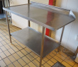 Solgt!Arbeidsbenk i rustfritt stål, 120cm - 1 / 2