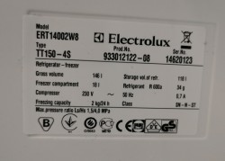 Lite kjøleskap m/frysedel fra Electrolux, SpacePlus ERT14002W8 55cm bredde, 85,5cm høyde, pent brukt