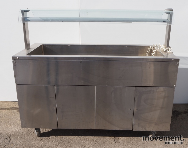 Solgt!Salatdisk / Salatbar i rustfritt - 1 / 3