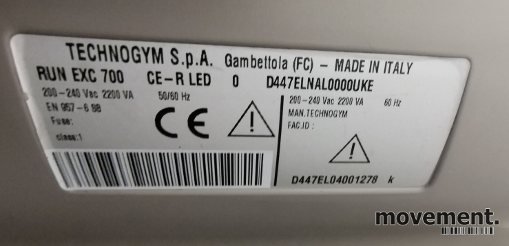 Solgt!TechnoGym profesjonell tredemølle - 6 / 6