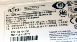 Flatskjerm til PC: Fujitsu B24W-6, 24toms LED, 1920x1200, hvit, VGADVI/DP/USB/Audio, pent brukt
