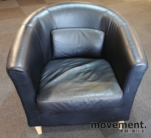 Ikea Tullsta clubstol loungestol lenestol i sort Ikea Tullsta lenestol i hvitt stoff,brukte