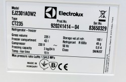 Kjøleskap / kombiskap fra Electrolux, EJ2301AOW2, 55cm bredde, 140cm høyde, pent brukt