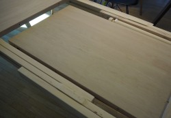 Konferansebord / spisebord i hvitoljet eikefiner med 2 stk ileggsplater, A-line fra Skeidar, 210x100cm, pent brukt
