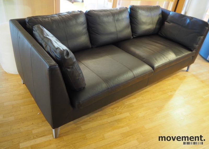 Solgt!IKEA Stockholm 3-seter sofa i mørkt - 1 / 3