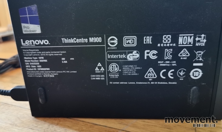 Solgt!Mikro-PC: Lenovo Thinkcentre M900, - 3 / 4