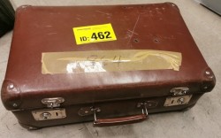 Morsom, vintage DIAS-fremviser fra Leitz med div tilbehør i brun koffert