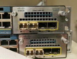 Cisco Switch: Catalyst Cisco Catalyst WS-C3560X-48PF-S, 48-Port Gigabit POE+ Switch, 1gb uplink modul, pent brukt