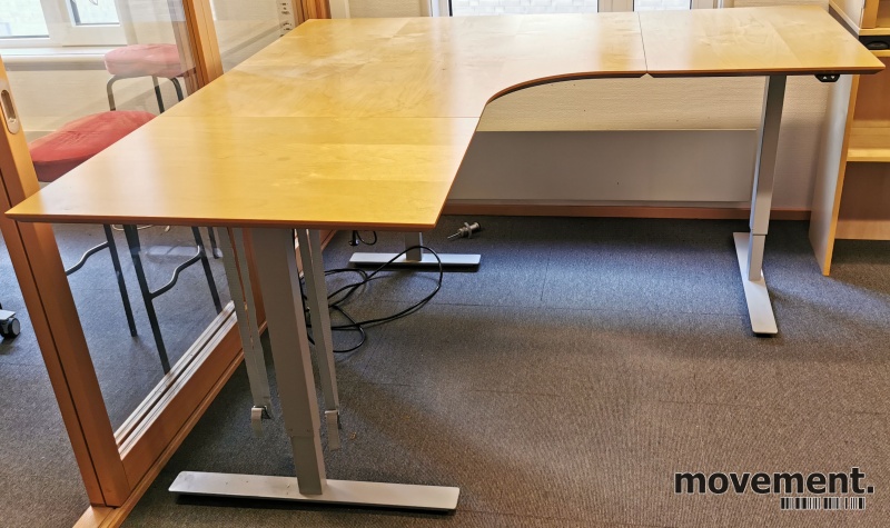 Solgt!Skrivebord i bjerk / grått - 2 / 6