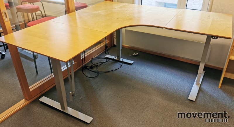 Solgt!Skrivebord i bjerk / grått - 1 / 6