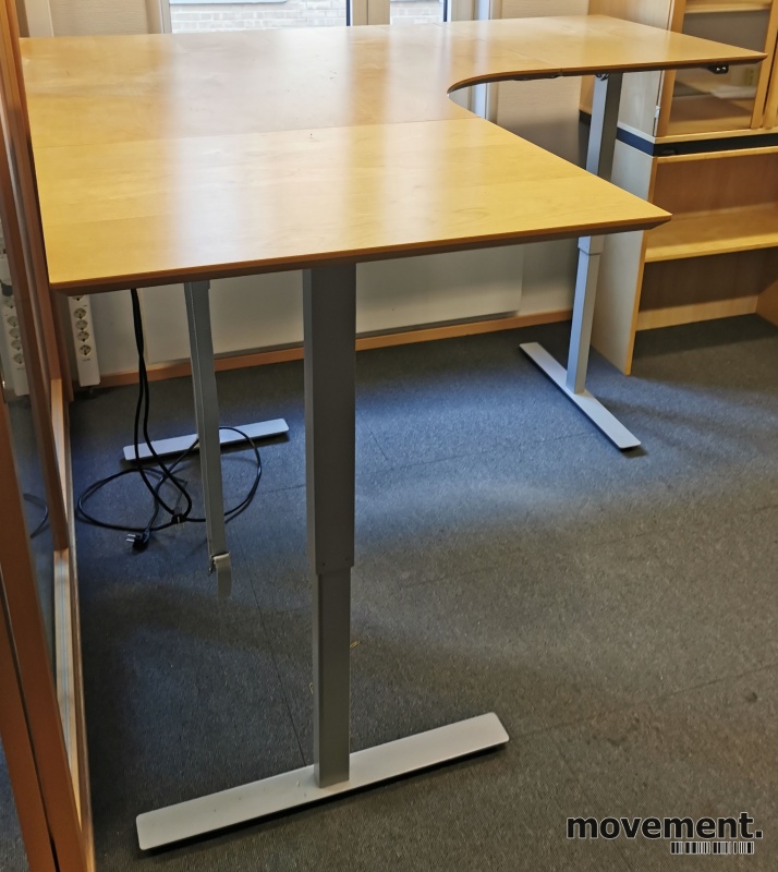 Solgt!Skrivebord i bjerk / grått - 3 / 6