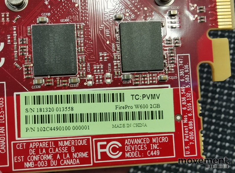 Solgt!Skjermkort: ATI FirePro W600 2GB - 2 / 3