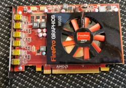 Skjermkort: ATI FirePro W600 2GB GDDR5 PCI-express, 6x miniDP, pent brukt