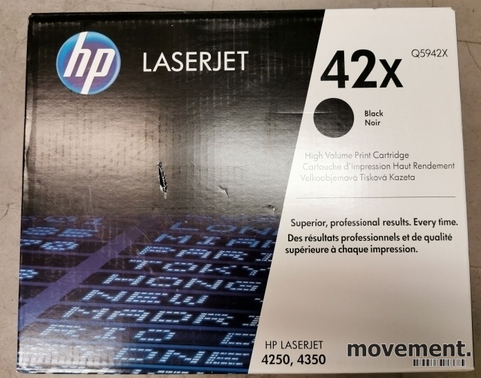 Solgt!HP original toner 42X / Q5942X for