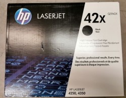 HP original toner 42X / Q5942X for LaserJet 4250/4350 - 20.000 sider, NY/UBRUKT