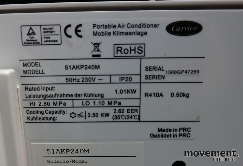 Solgt!Carrier Igloo 51AKP240M portabel - 4 / 6
