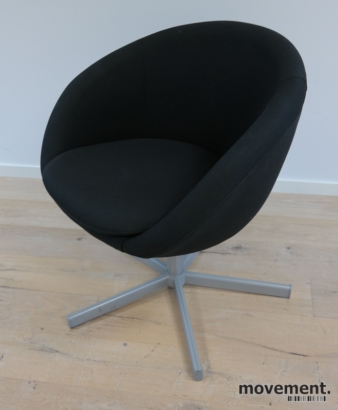 Solgt!IKEA Skruvsta loungestol i sort - 1 / 3