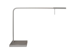 Luxo Ninety i grått med bordfot, LED-belysning til skrivebordet, lekker designlampe, pent brukt