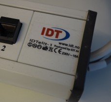 Strømfordeler / forgrener / skjøteledning fra IDT med 2 nettverkspunkter og 10 stk stikk, pent brukt