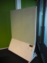 Glass-whiteboard på hjul, Chatboard mobile, 120cm b x 180cm h, pent brukt