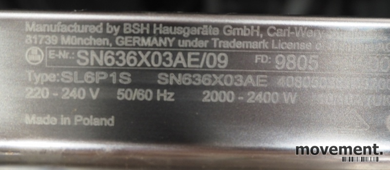 Solgt!Siemens SN636X03AE integrert - 3 / 3