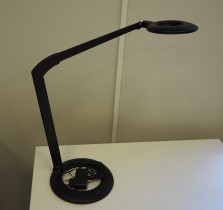 Luxo Ovelo LED i sort med bordfot, LED-belysning til skrivebordet, lekker designlampe, pent brukt