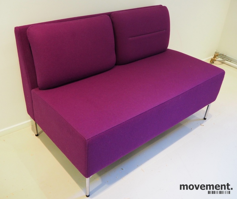 Solgt!2-seter sofa i lilla ullstoff fra - 2 / 3