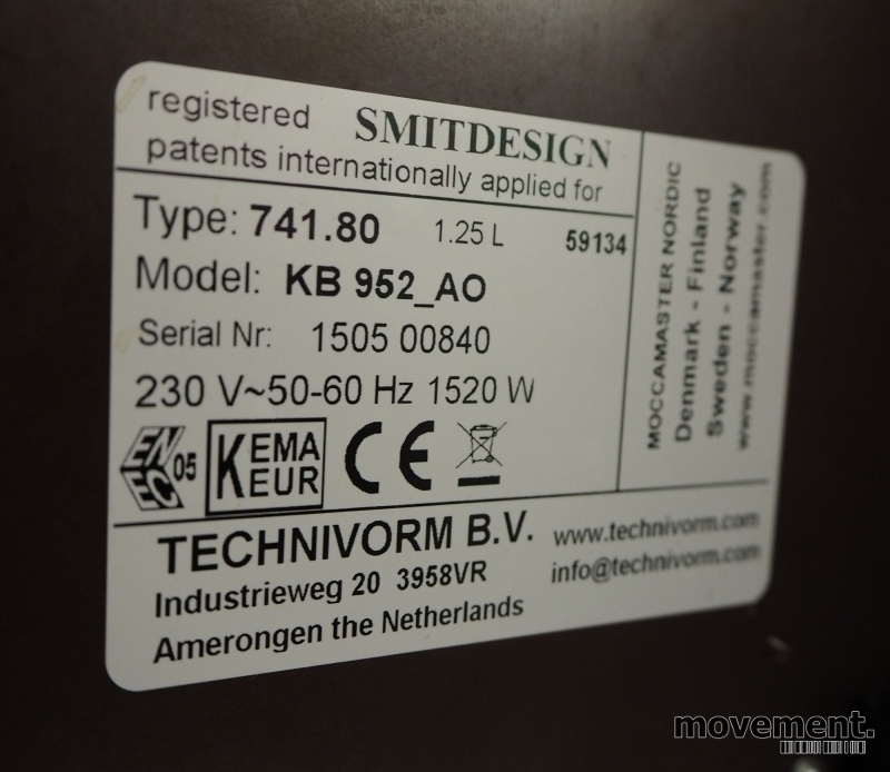 Solgt!Moccamaster Clubline kaffetrakter i - 2 / 2