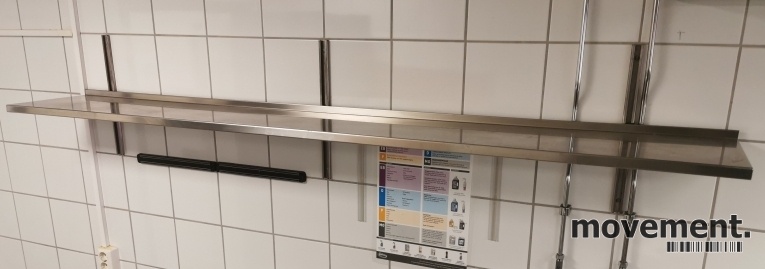 Solgt!Vegghylle i rustfritt stål for - 1 / 5