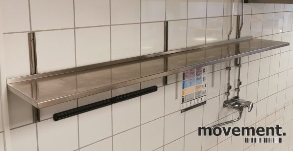 Solgt!Vegghylle i rustfritt stål for - 2 / 5