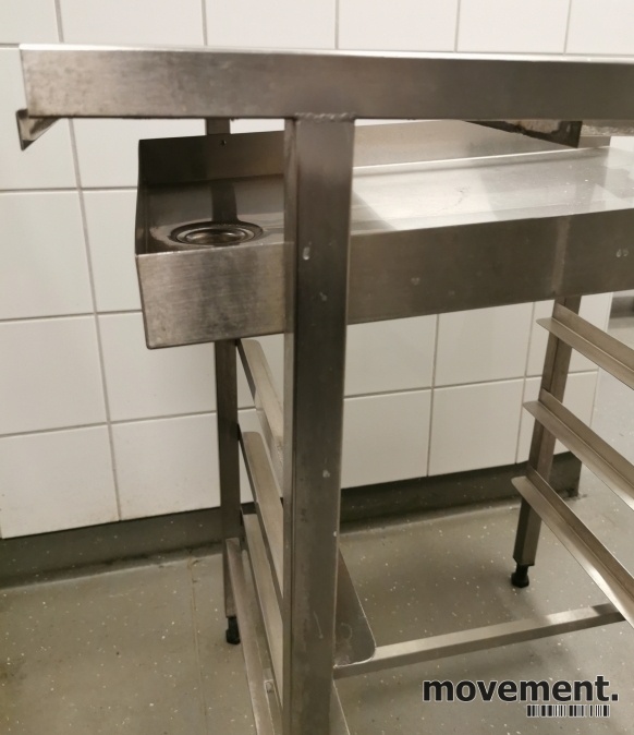 Solgt!Sidebenk fra Metos i rustfritt stål - 4 / 6