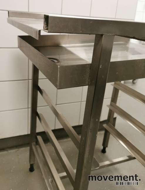 Solgt!Sidebenk fra Metos i rustfritt stål - 3 / 6